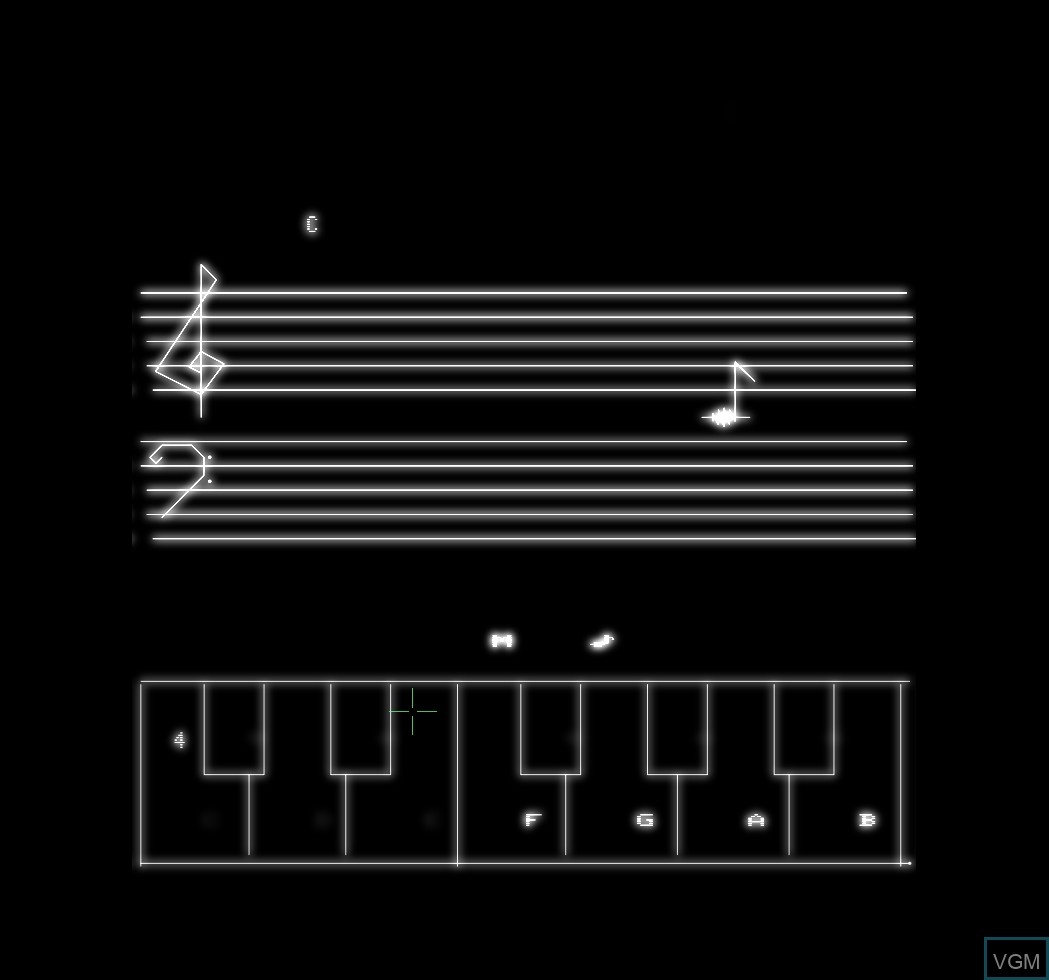 In-game screen of the game Melody Master on MB Vectrex