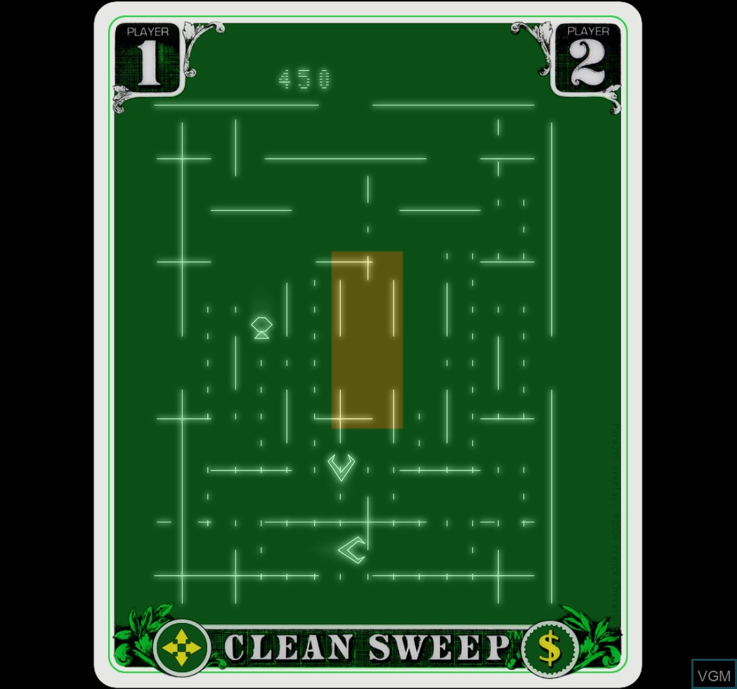In-game screen of the game Clean Sweep on MB Vectrex