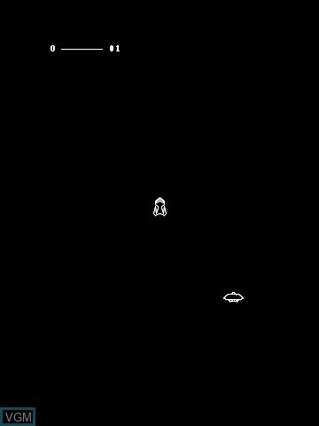 In-game screen of the game Gravitrex by John Dondzila on MB Vectrex