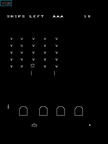 In-game screen of the game Vector Vaders Remix by John Dondzila on MB Vectrex