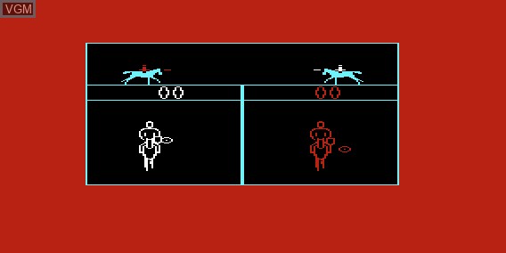 In-game screen of the game Medieval Joust on Commodore Vic-20