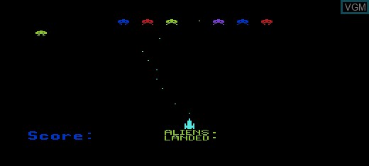 In-game screen of the game Alien Sidestep on Commodore Vic-20