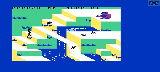In-game screen of the game Congo Bongo on Commodore Vic-20