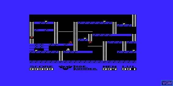 In-game screen of the game Lode Runner on Commodore Vic-20