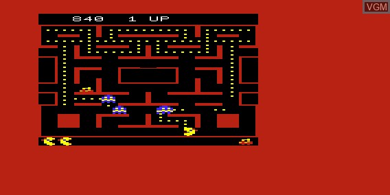 In-game screen of the game Ms. Pac-Man on Commodore Vic-20
