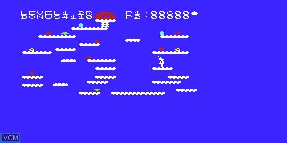 In-game screen of the game Springer on Commodore Vic-20