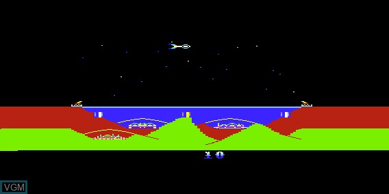 In-game screen of the game Atlantis on Commodore Vic-20