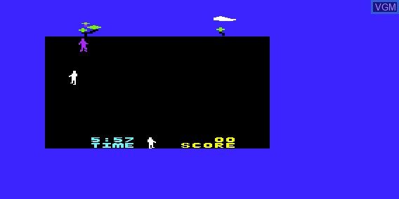 In-game screen of the game Chuck Norris Superkicks on Commodore Vic-20