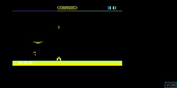 In-game screen of the game Demon Attack on Commodore Vic-20
