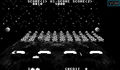 In-game screen of the game Space Invaders - Virtual Collection on Nintendo Virtual Boy