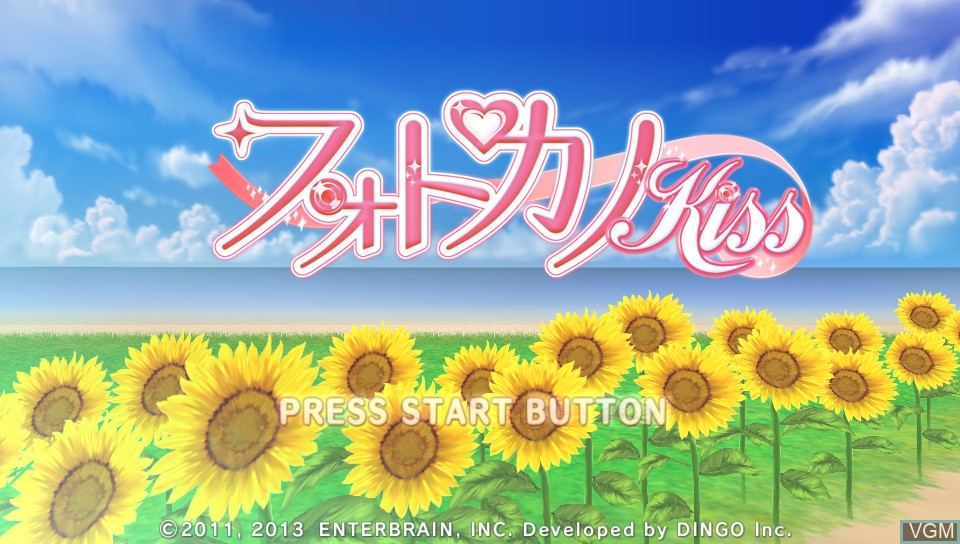 Title screen of the game PhotoKano Kiss on Sony PS Vita