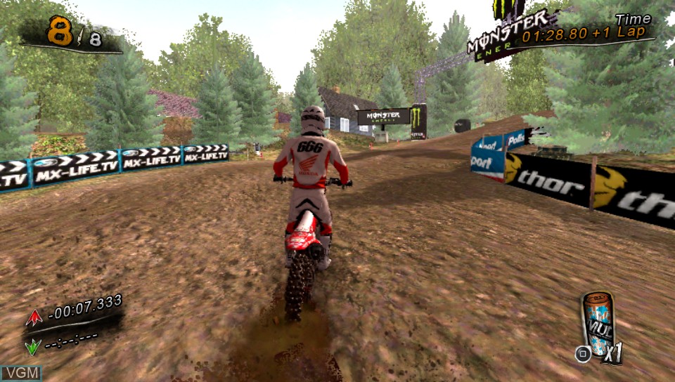 In-game screen of the game MUD - FIM Motocross World Championship on Sony PS Vita