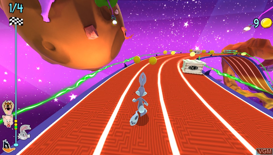 In-game screen of the game Looney Tunes - Galactic Sports on Sony PS Vita