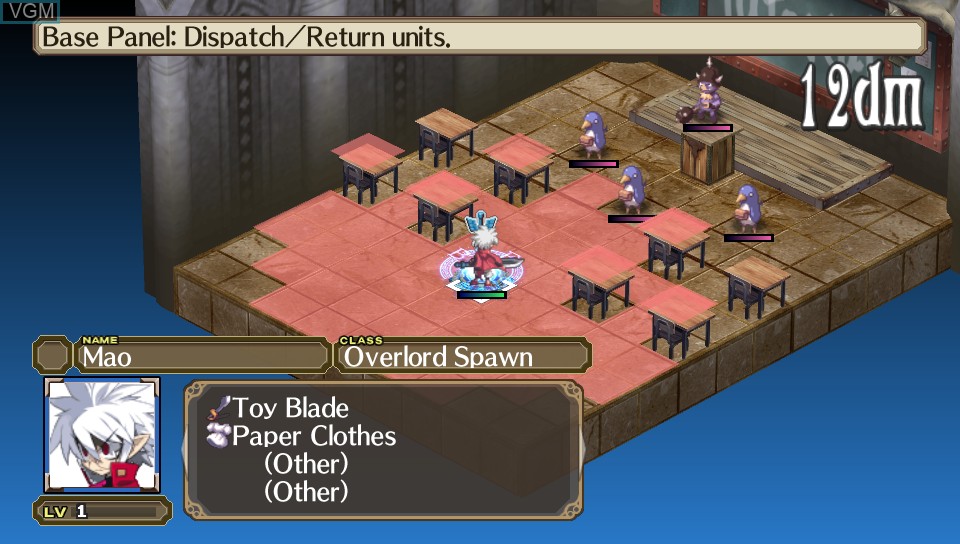 In-game screen of the game Disgaea 3 - Absence of Detention on Sony PS Vita