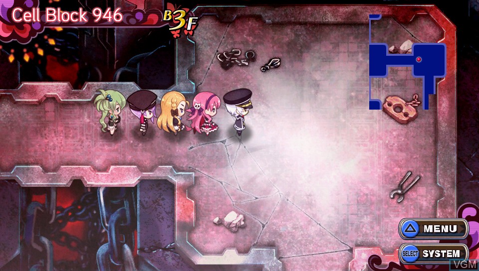 In-game screen of the game Criminal Girls 2 - Party Favors on Sony PS Vita