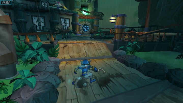 In-game screen of the game Sly Cooper and the Thievius Raccoonus on Sony PS Vita