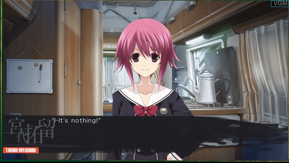 In-game screen of the game Chaos;Child on Sony PS Vita