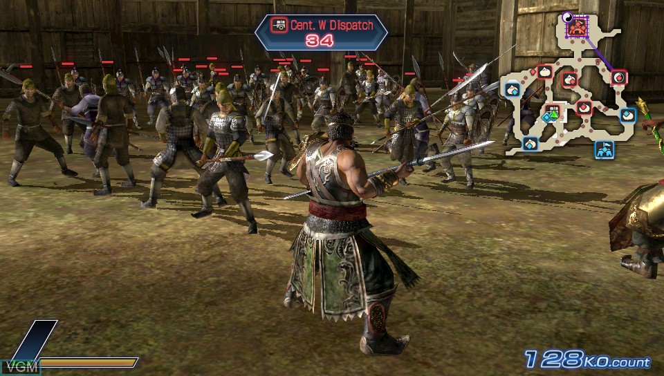 In-game screen of the game Dynasty Warriors Next on Sony PS Vita