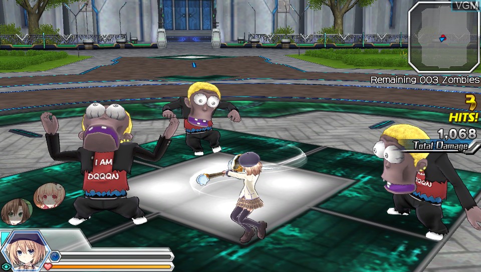 In-game screen of the game MegaTagmension Blanc + Neptune VS Zombies on Sony PS Vita