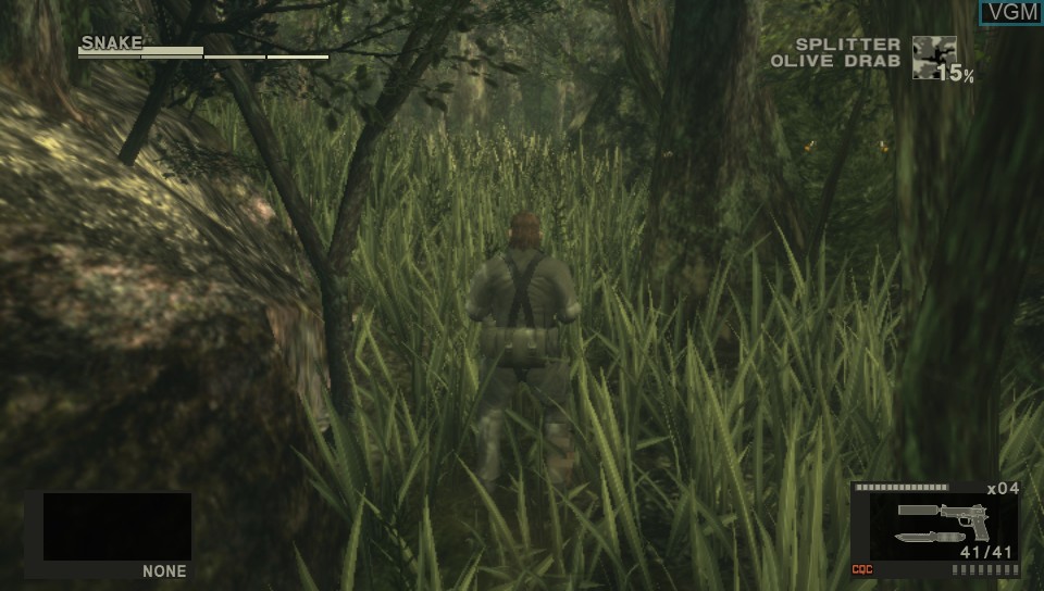 In-game screen of the game Metal Gear Solid 3 - Snake Eater HD Edition on Sony PS Vita