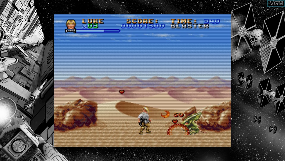 In-game screen of the game Super Star Wars on Sony PS Vita