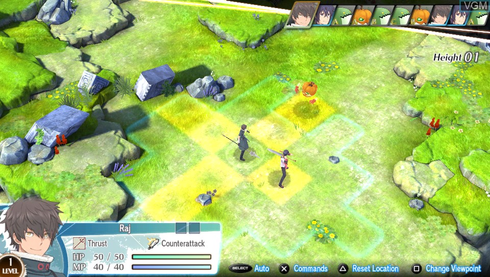 In-game screen of the game Summon Night 6 - Lost Borders on Sony PS Vita