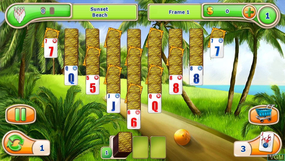 In-game screen of the game Strike Solitaire 2 on Sony PS Vita