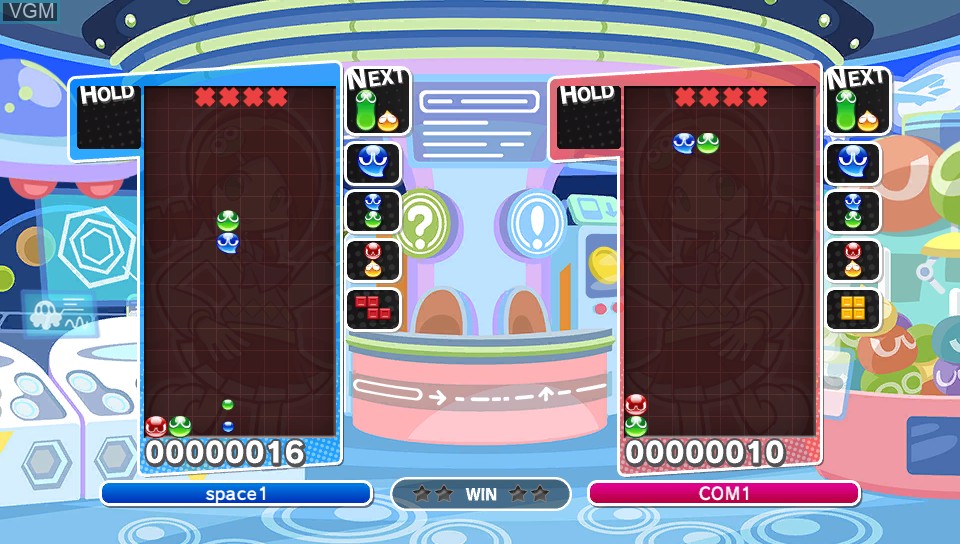 In-game screen of the game Puyo Puyo Tetris on Sony PS Vita
