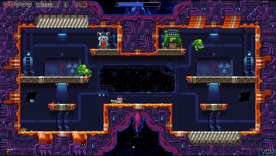In-game screen of the game Super Mutant Alien Assault on Sony PS Vita