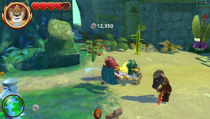 In-game screen of the game LEGO Legends of Chima - Laval's Journey on Sony PS Vita