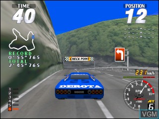 In-game screen of the game Rave Racer on Vivanonno