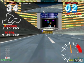 In-game screen of the game Ridge Racer 2 on Vivanonno