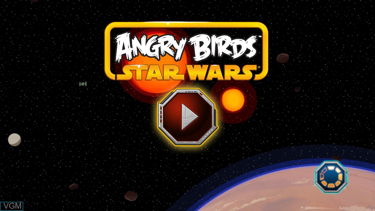 Title screen of the game Angry Birds Star Wars on Nintendo Wii U