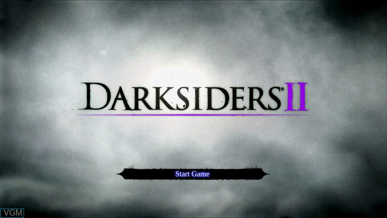 Title screen of the game Darksiders II on Nintendo Wii U