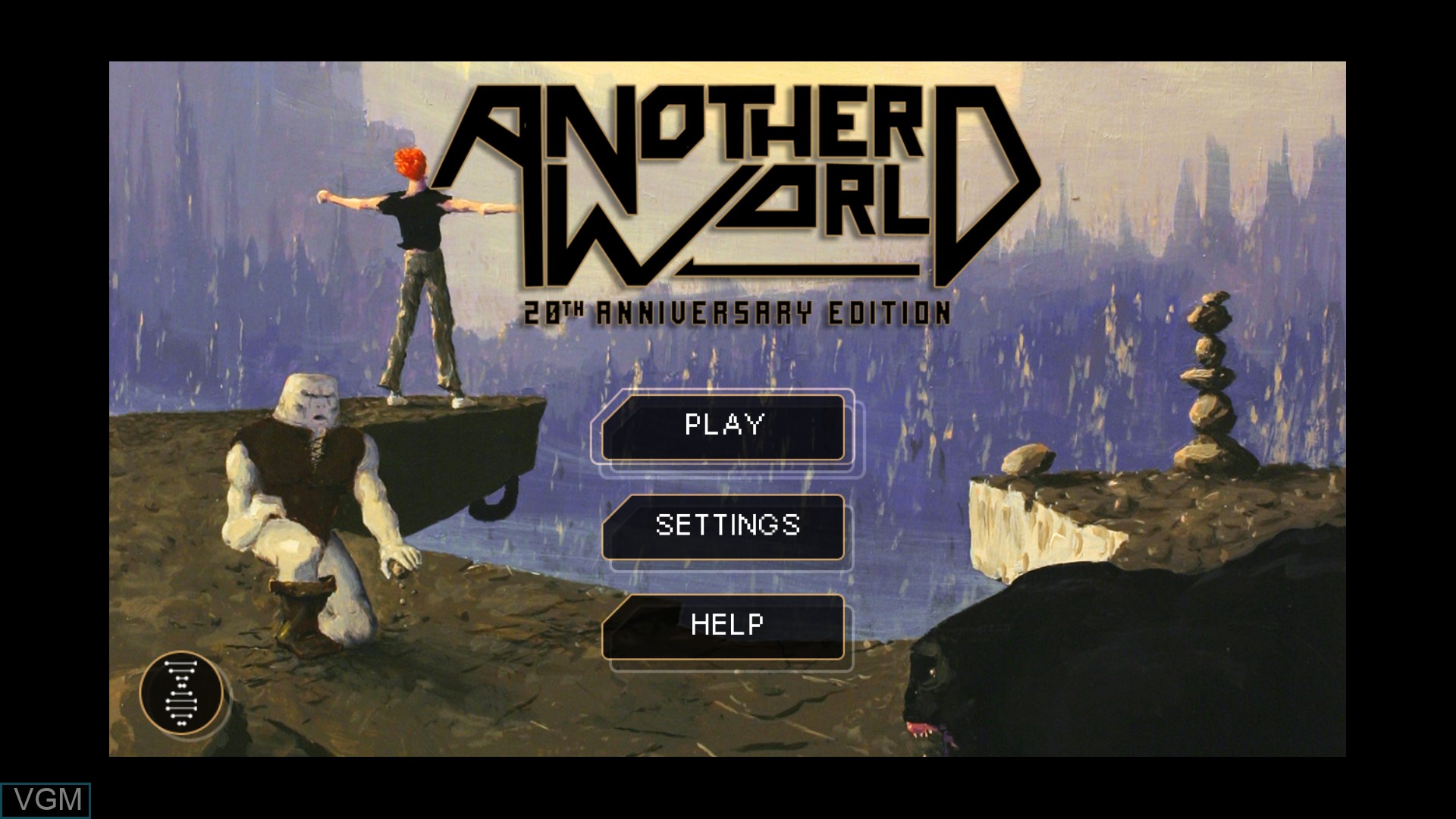 Title screen of the game Another World - 20th Anniversary Edition on Nintendo Wii U