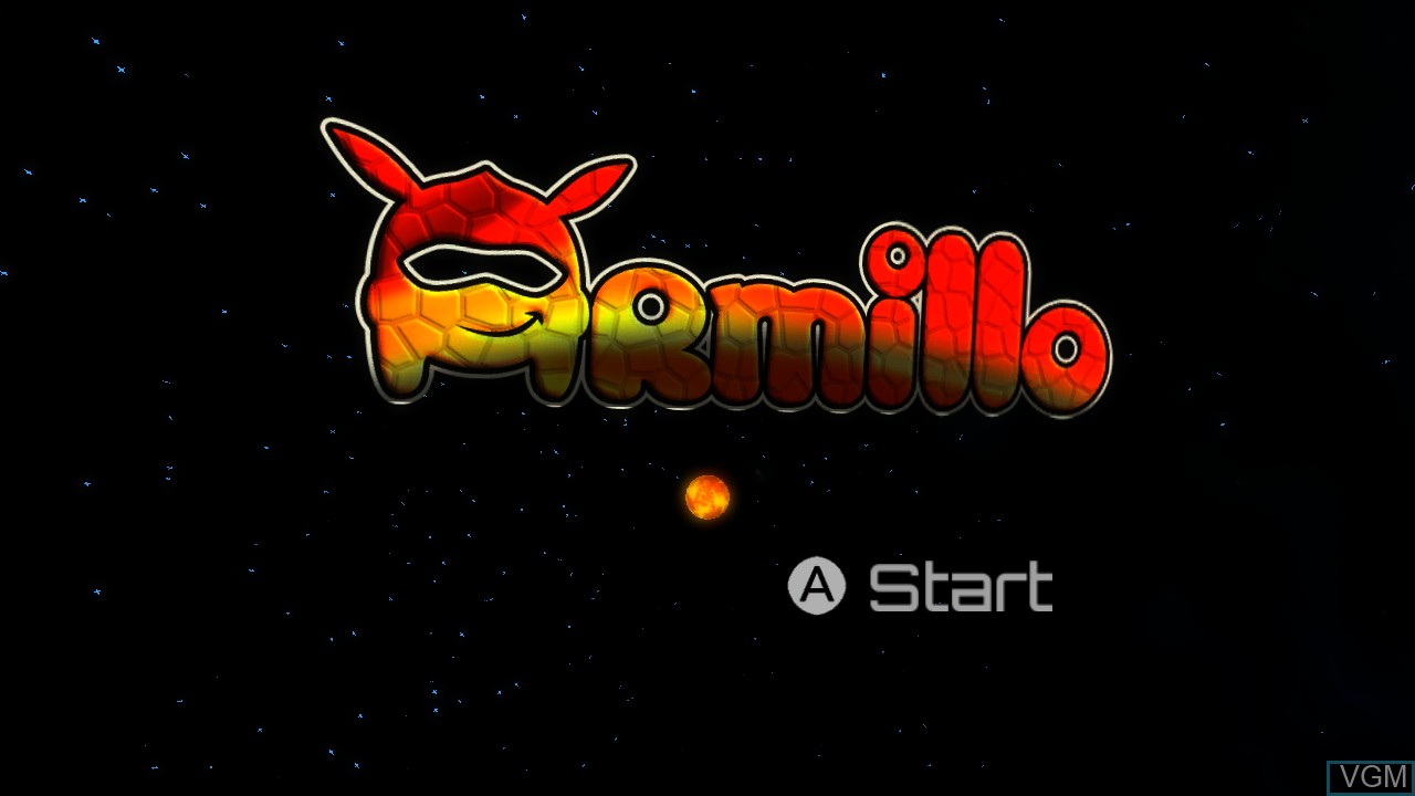 Title screen of the game Armillo on Nintendo Wii U
