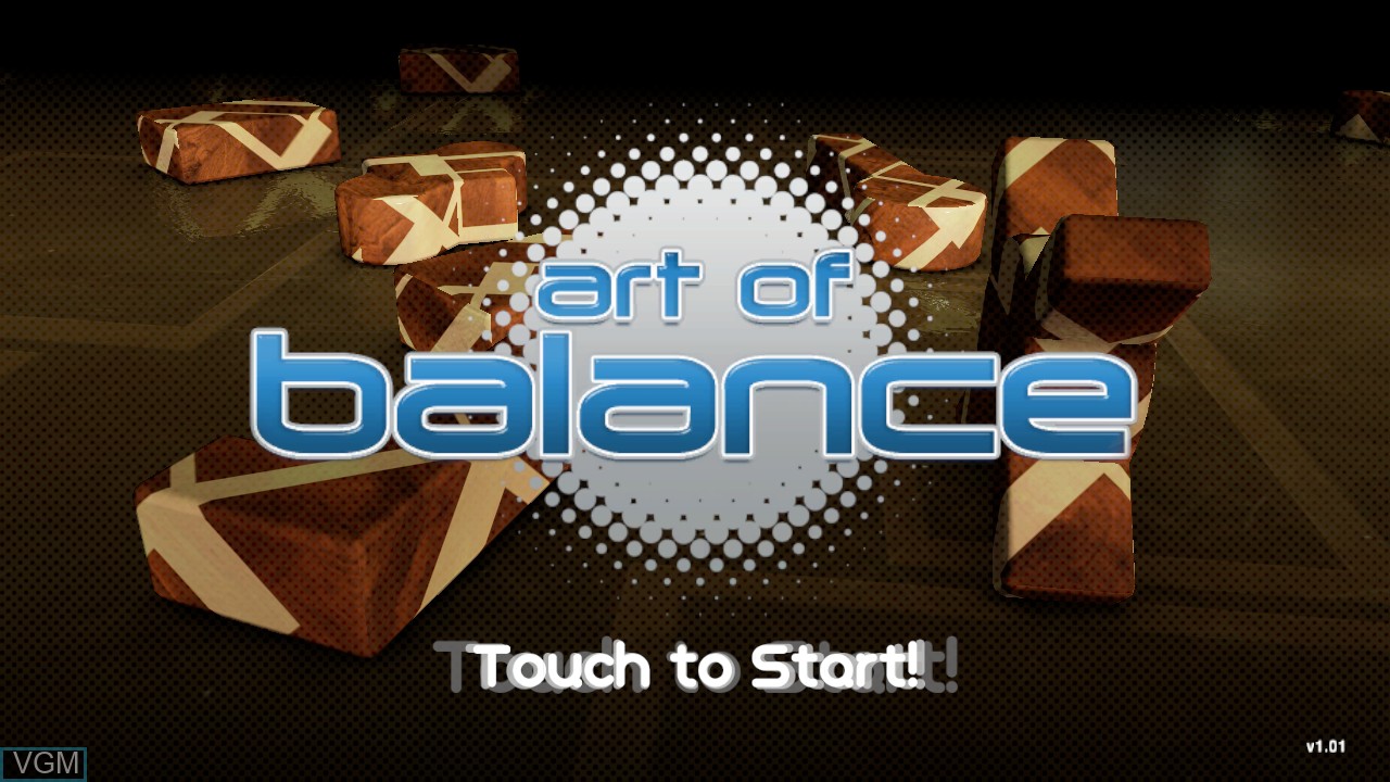 Title screen of the game Art of Balance on Nintendo Wii U