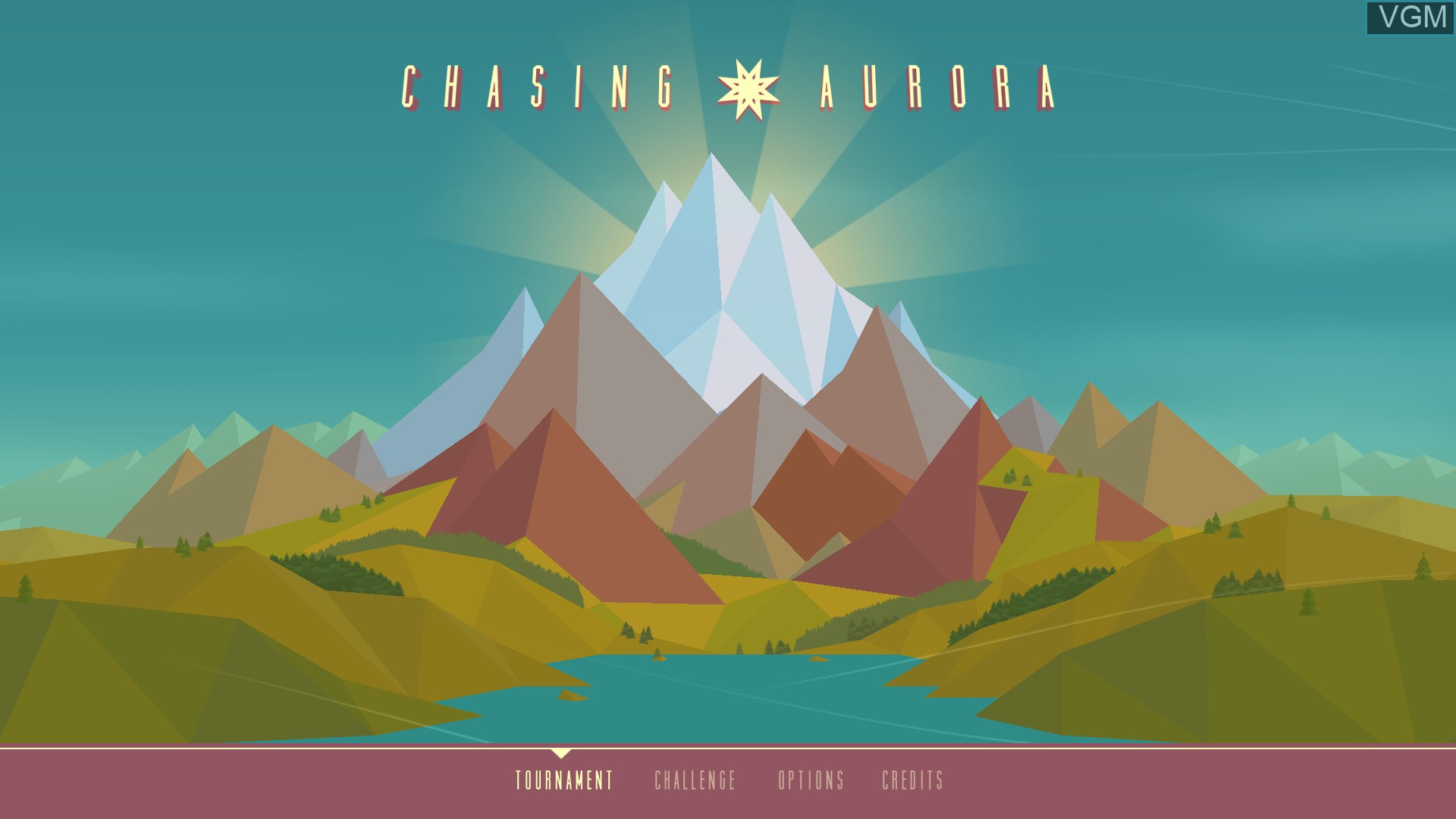 Title screen of the game Chasing Aurora on Nintendo Wii U