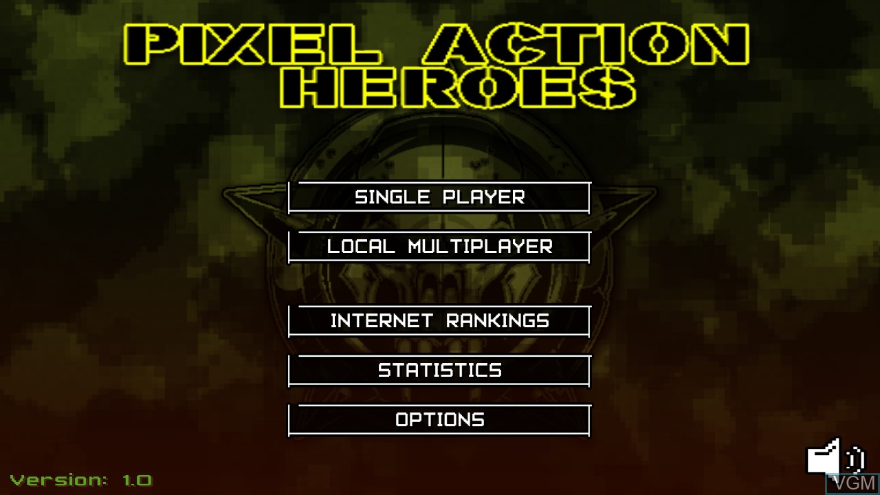 Title screen of the game Cube Life - Pixel Action Heroes on Nintendo Wii U