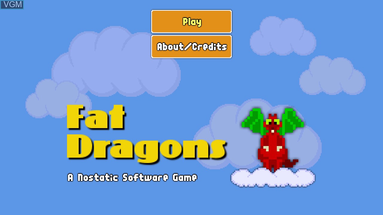 Title screen of the game Fat Dragons on Nintendo Wii U