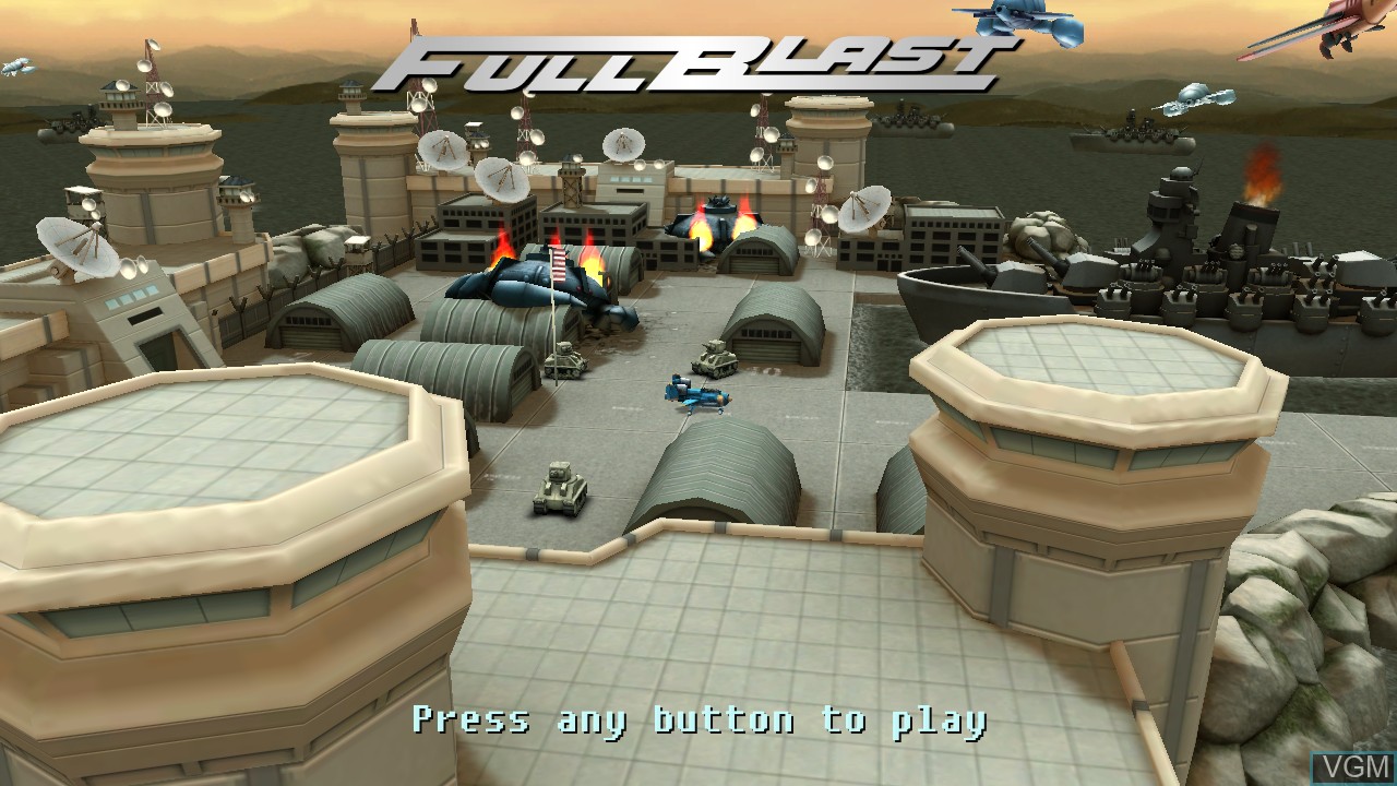 Title screen of the game FullBlast on Nintendo Wii U