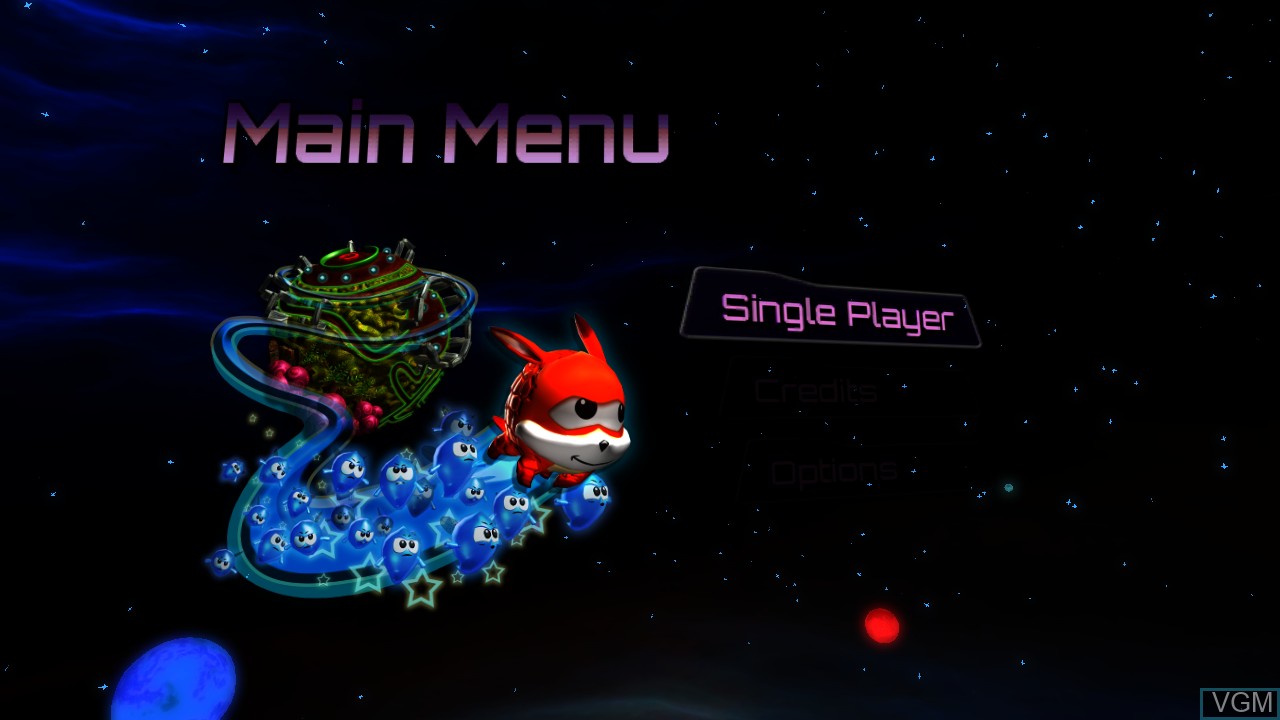 Menu screen of the game Armillo on Nintendo Wii U