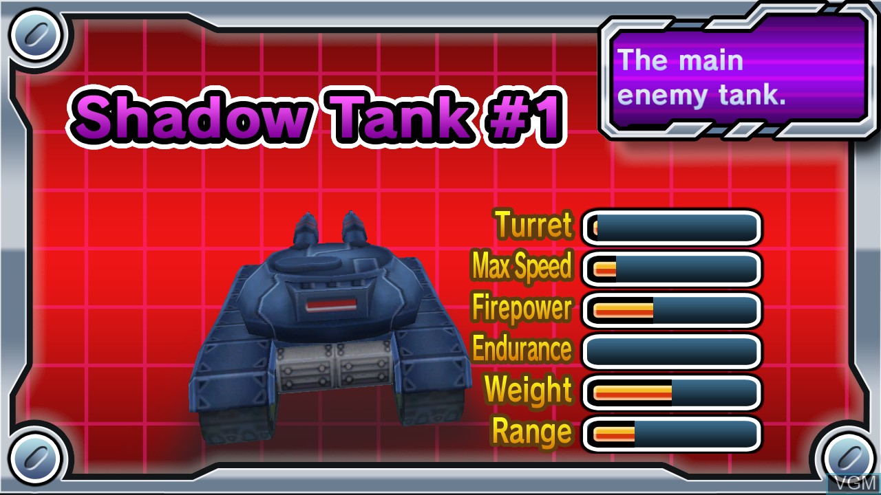 Menu screen of the game Brave Tank Hero on Nintendo Wii U