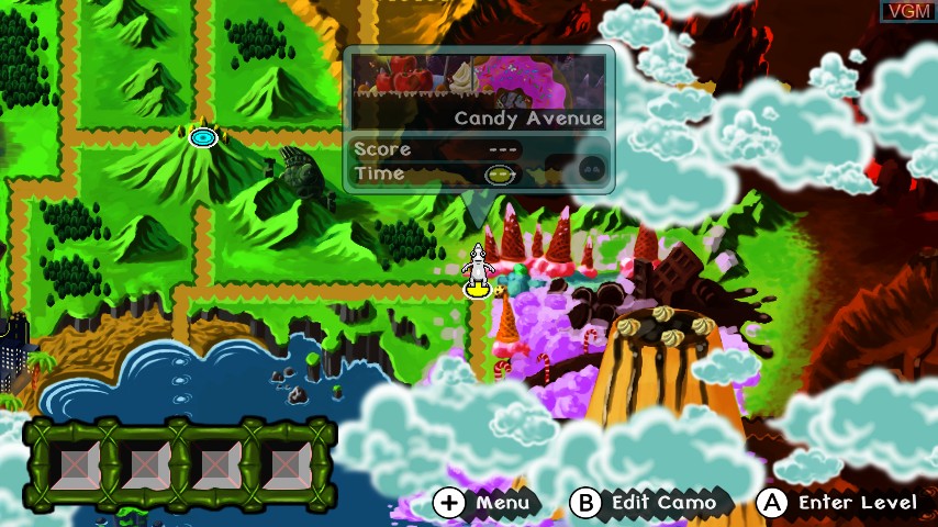 Menu screen of the game Canvaleon on Nintendo Wii U