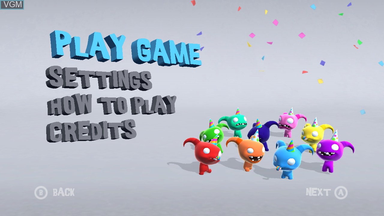 Menu screen of the game Chompy Chomp Chomp Party on Nintendo Wii U
