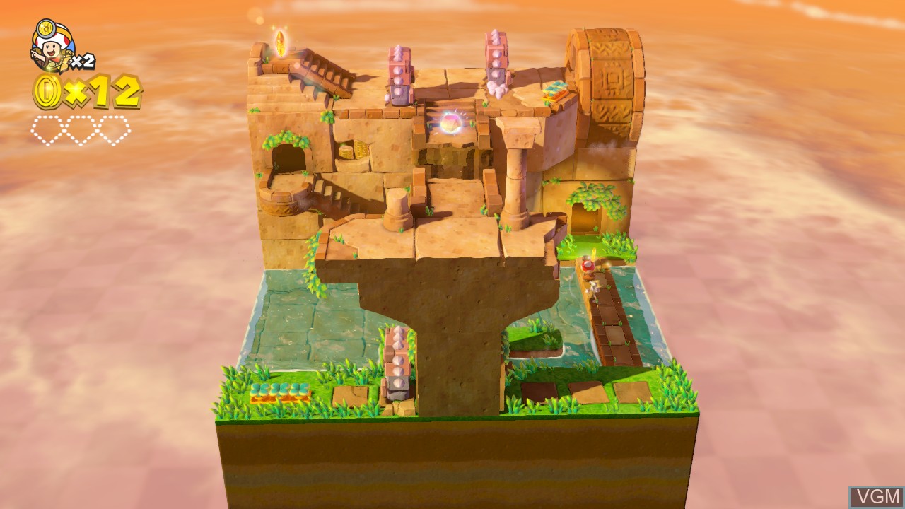 In-game screen of the game Captain Toad - Treasure Tracker on Nintendo Wii U
