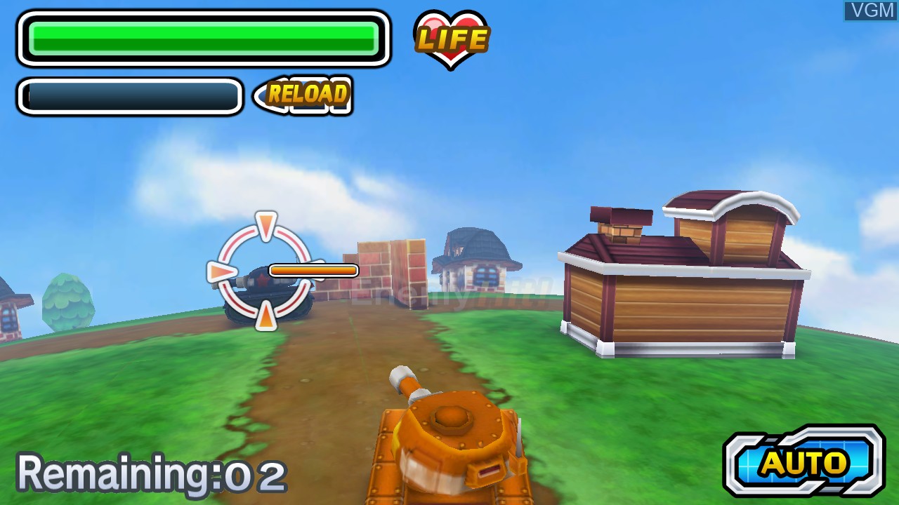 In-game screen of the game Brave Tank Hero on Nintendo Wii U