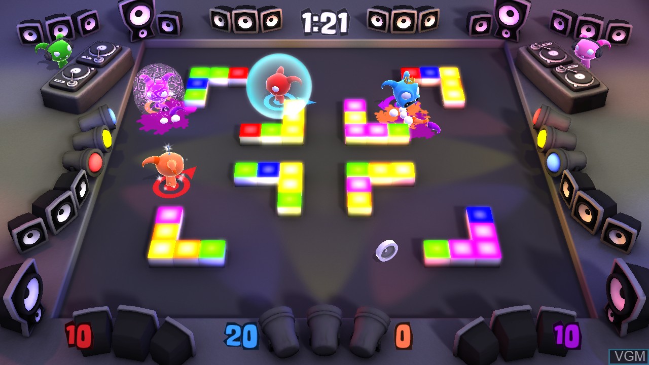 In-game screen of the game Chompy Chomp Chomp Party on Nintendo Wii U