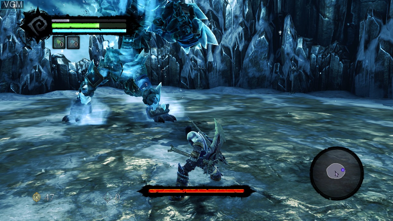 In-game screen of the game Darksiders II on Nintendo Wii U