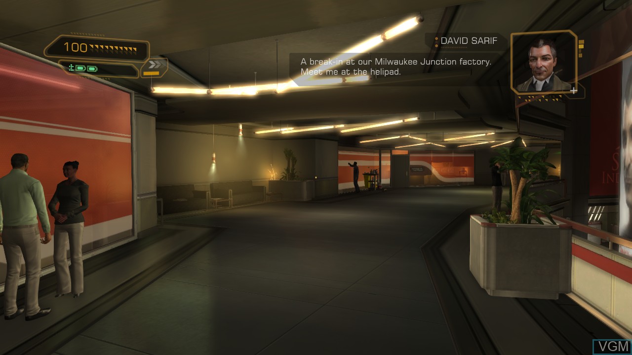 In-game screen of the game Deus Ex - Human Revolution - Director's Cut on Nintendo Wii U